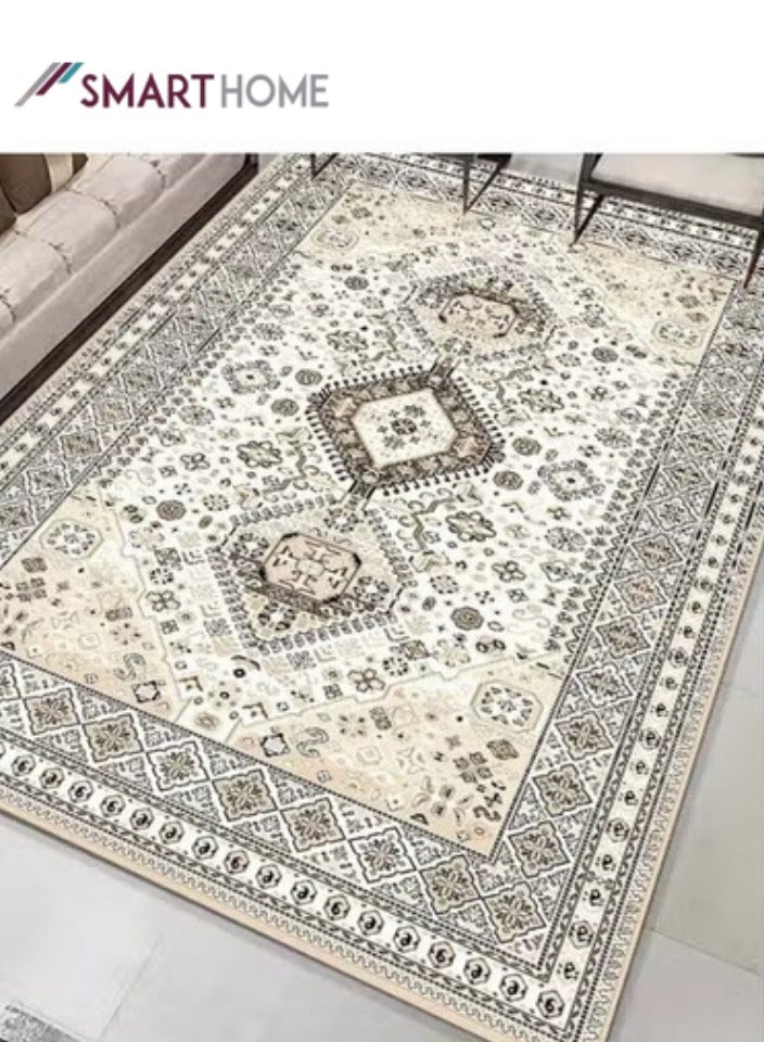 SMART HOME Padded rug, premium velvet rug, padded and soft to the touch with beautiful patterns - rugs made of high quality materials, 3X4 meter seating mat - Image 4