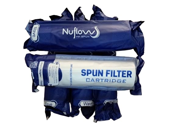 VOZ AQUA Voz Aqua Nuflow Premium Heavy Quality PP Spun Filter Higher Shelf Life Water Filter Cartridge PRE Filter for Water Purifier 10 INCH5MICRON Pack of 5 - Image 2