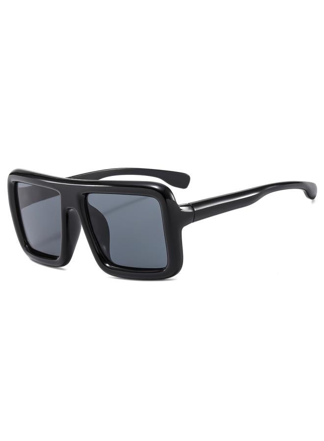Generic Generous Frame Sunglasses Fashion Retro Literary Nerd Glasses Frame Oversized Square Sunglasses Women 