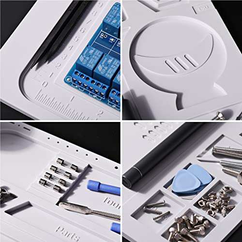 SainSmart Silicone Soldering Mat Premium Heat Resistant 932°F, 20 x 14 Inch Large Magnetic Anti-Static Mat with Wrist Strap, ESD Safe Electronics Work Mat for Computer Cell Phone Laptop Repair - Image 4