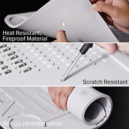 SainSmart Silicone Soldering Mat Premium Heat Resistant 932°F, 20 x 14 Inch Large Magnetic Anti-Static Mat with Wrist Strap, ESD Safe Electronics Work Mat for Computer Cell Phone Laptop Repair - Image 5