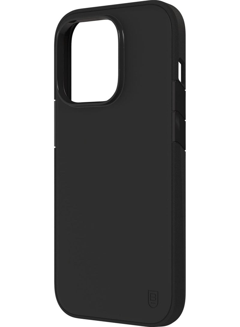 Bodyguardz Solitude for iPhone 14 Pro Case Cover with 10 Feet Drop Protection - Black - Image 1