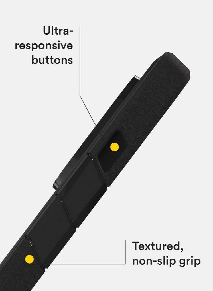 Bodyguardz Solitude for iPhone 14 Pro Case Cover with 10 Feet Drop Protection - Black - Image 2