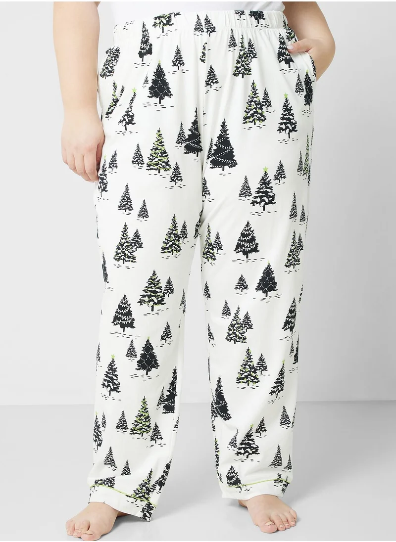CHELSEA PEERS Printed Shirt & Pyjama Set