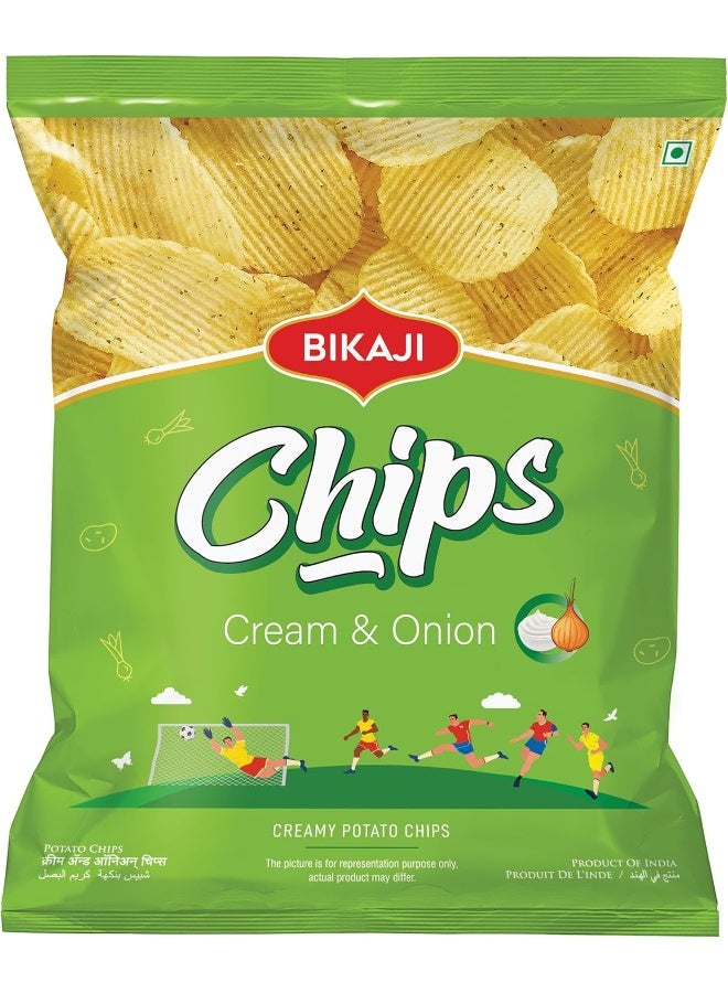 Bikaji Potato Chips Cream N Onion 40G - Image 1