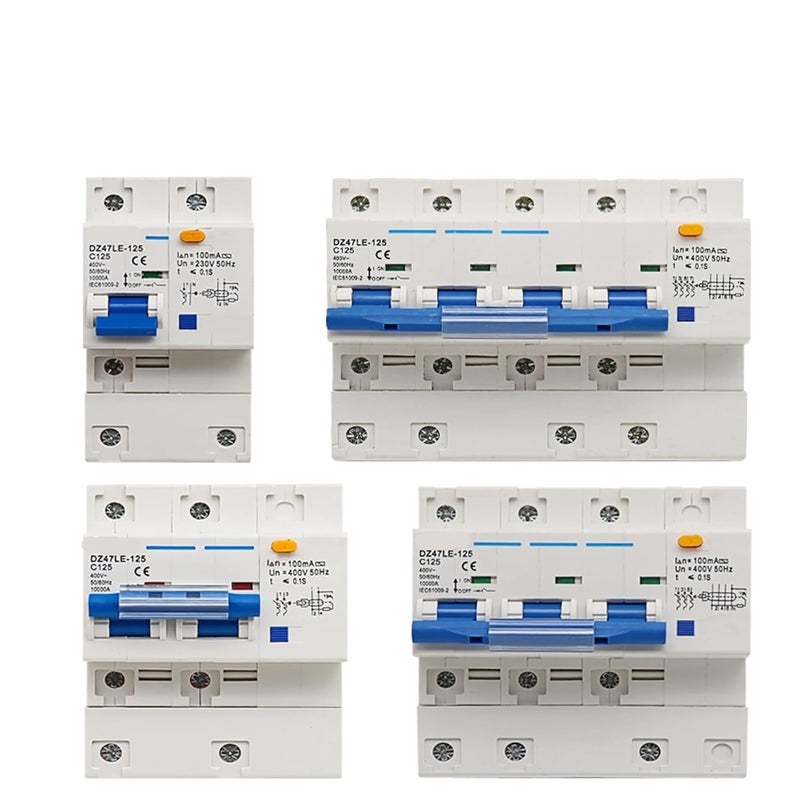 DZ47LE 2P 80A قاطع دائرة RCBO حماية من التسرب والدائرة القصيرة والحمولة الزائدة - Image 2