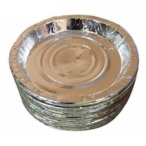 Ukal Paper Pattal Dona Plate Set - 50Pcs, Silver - Image 5