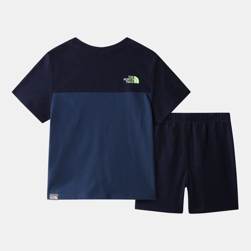 ذا نورث فيس طقم صيفي للأطفال تي شيرت وشورت