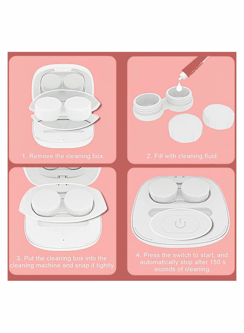Contact Lens Cleaner Machine Ultrasonic with USB Charger Fit Disposal Soft Colored RGP and OK for Home Travel - Image 5