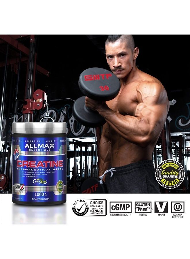 AllMax Nutrition Creatine Monohydrate, Micronized Creatine Powder for Strength and Muscle Recovery, Gluten Free & Fast Absorbing, 1000g… - Image 2