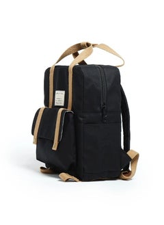 Perky Unisex Canvas Backpack - Black  - Image 3