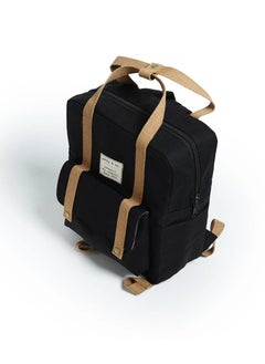 Perky Unisex Canvas Backpack - Black  - Image 4