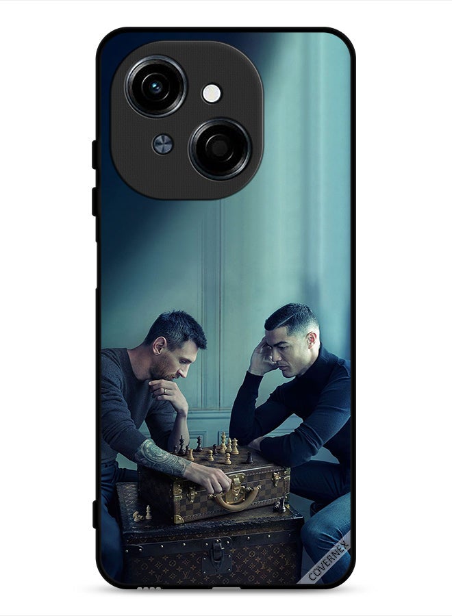 Covernex Tecno Spark Go 1S 4G Protective Case Cover Messi Vs Ronaldo Play Chess - Image 1