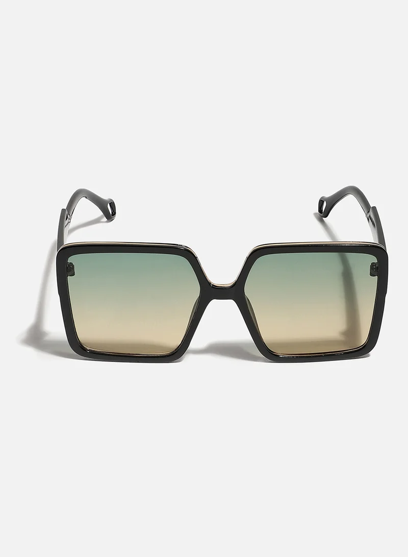 Haute Sauce Tinted Lens Black Frame Oversized Sunglass