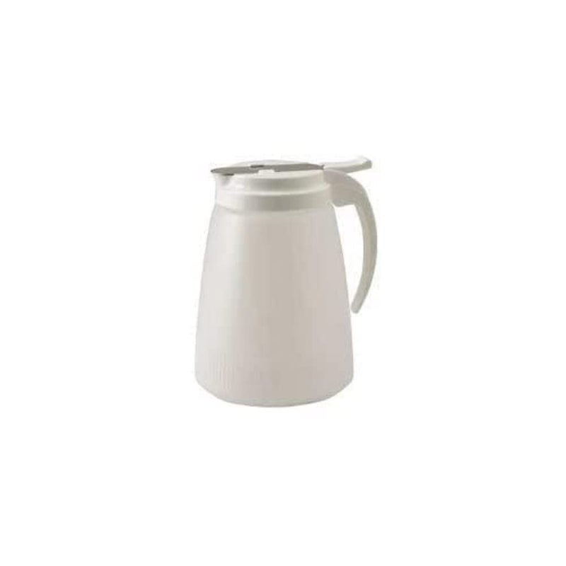 Winco Winco PSUD32 32Ounce Plastic Syrup Dispenser with Plastic Lid and Stainless Steel Slide Cover 