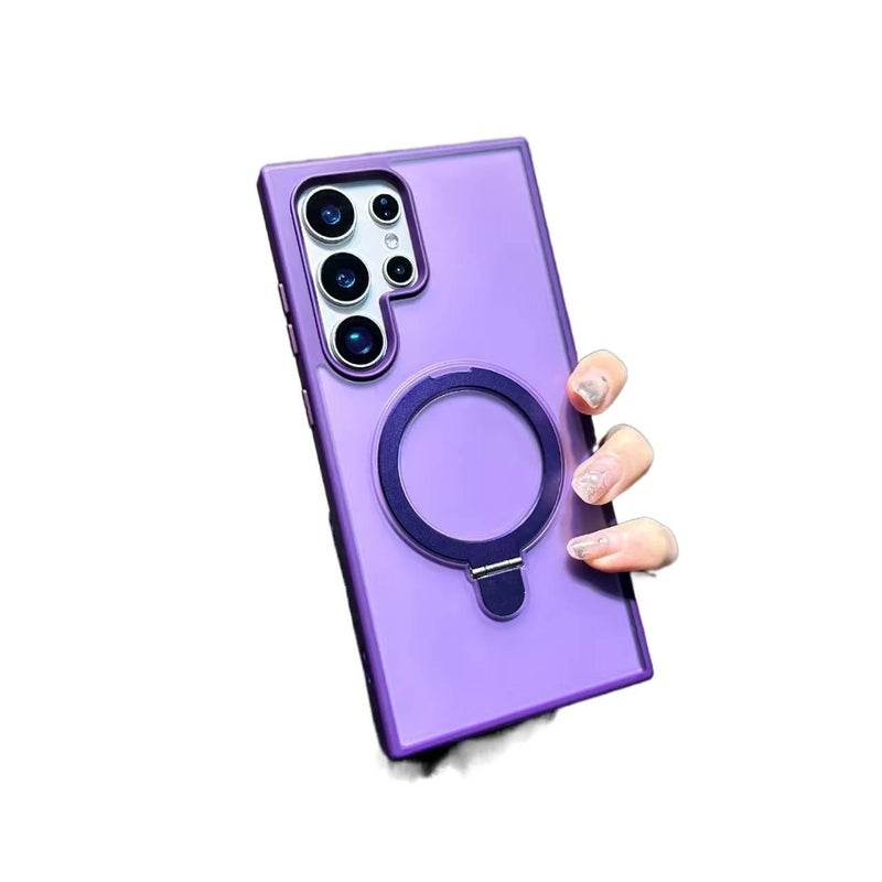 MagSafe Case | Shockproof Cover for Samsung Galaxy S24 Plus | Drop Protection | Kickstand | Purple - Image 1