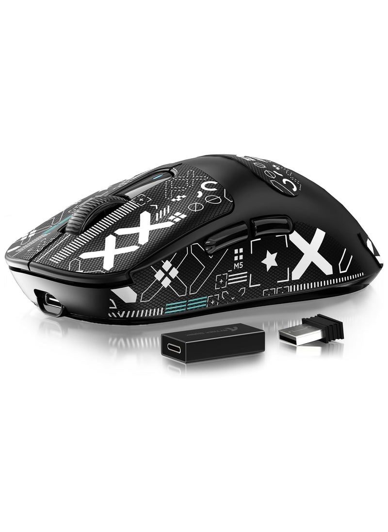 Attack Shark - X3PRO 4K/8K Lightweight Wireless Gaming Mouse with Tri-Mode(Wired/2.4GHz/BT),PAW3395 Optical Sensor,26K DPI,Kailh GM8.0 Switch,Long Battery,7 Buttons for PC/Laptop/Win/Mac - Image 1