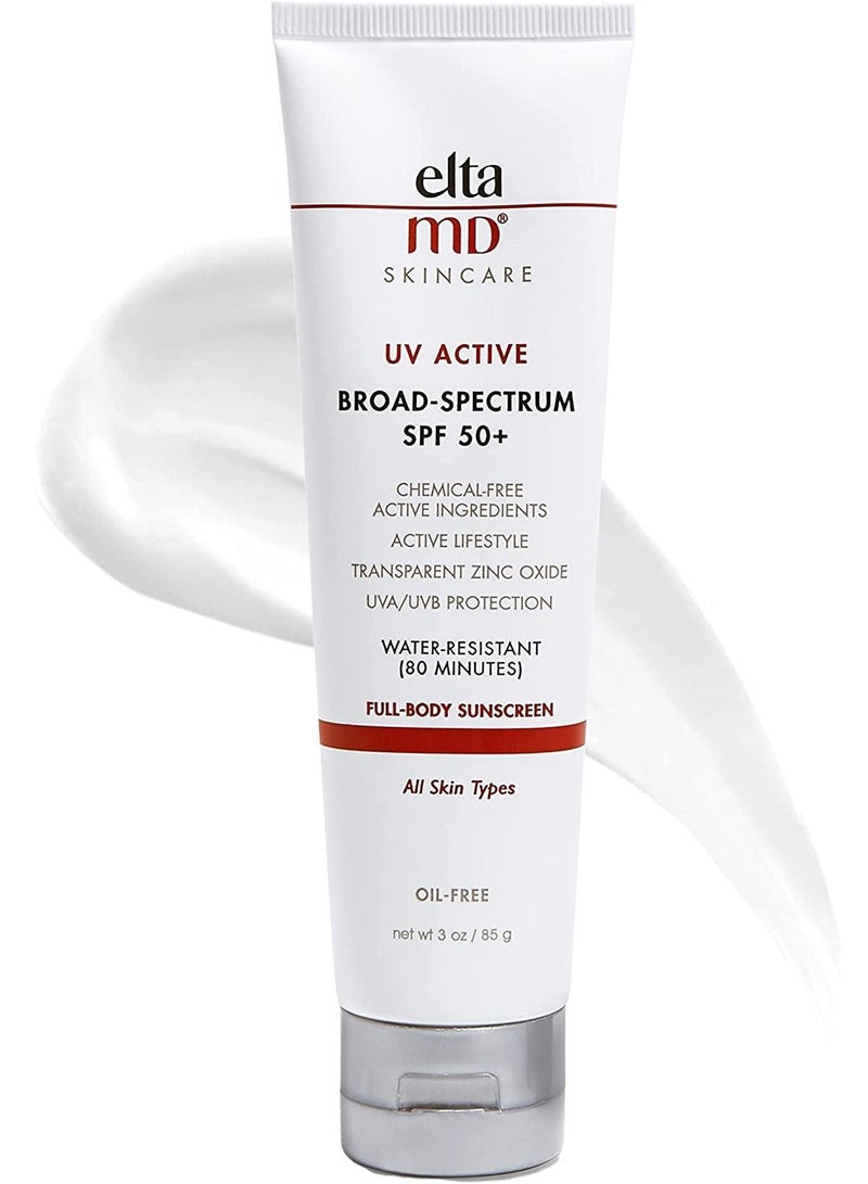 EltaMD UV Active Broad Spectrum SPF 50 Physical Sunscreen 3 oz Tube