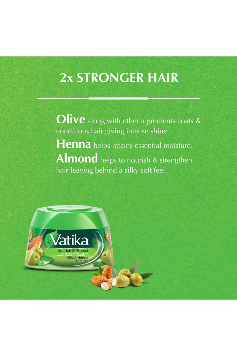Vatika Naturals Nourish And Protect Styling Hair Cream Pack of 2 - Image 3
