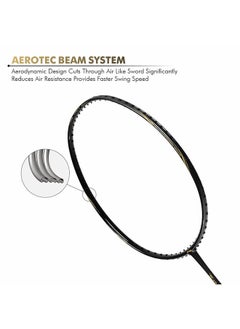 Li-Ning Turbo Badminton String  X 50 G5 Badminton Racket - Charcoal/Gold (Strung)  - Image 3