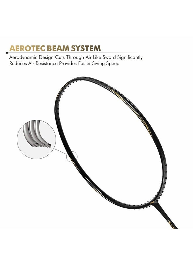 Li-Ning - Turbo Badminton String  X 50 G5 Badminton Racket - Charcoal/Gold (Strung) - Image 1