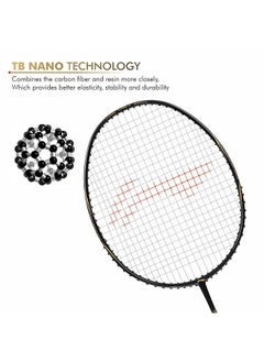 Li-Ning Turbo Badminton String  X 50 G5 Badminton Racket - Charcoal/Gold (Strung)  - Image 4