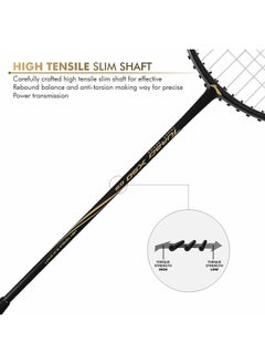 Li-Ning Turbo Badminton String  X 50 G5 Badminton Racket - Charcoal/Gold (Strung)  - Image 5