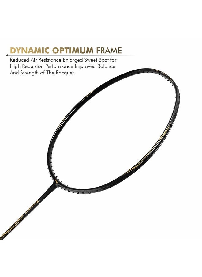 Li-Ning - Turbo Badminton String  X 50 G5 Badminton Racket - Charcoal/Gold (Strung) - Image 1