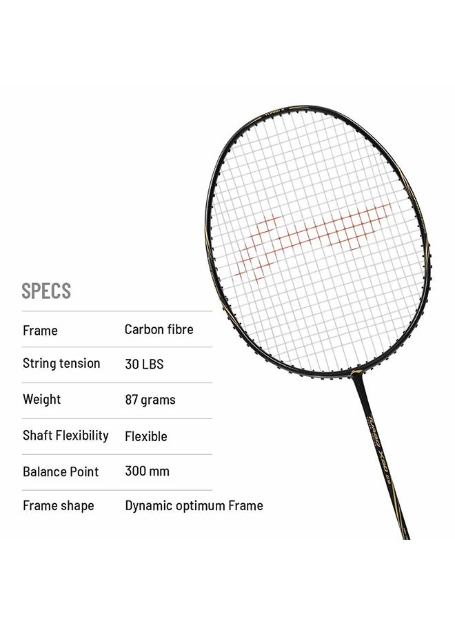 Li-Ning - Turbo Badminton String  X 50 G5 Badminton Racket - Charcoal/Gold (Strung) - Image 1