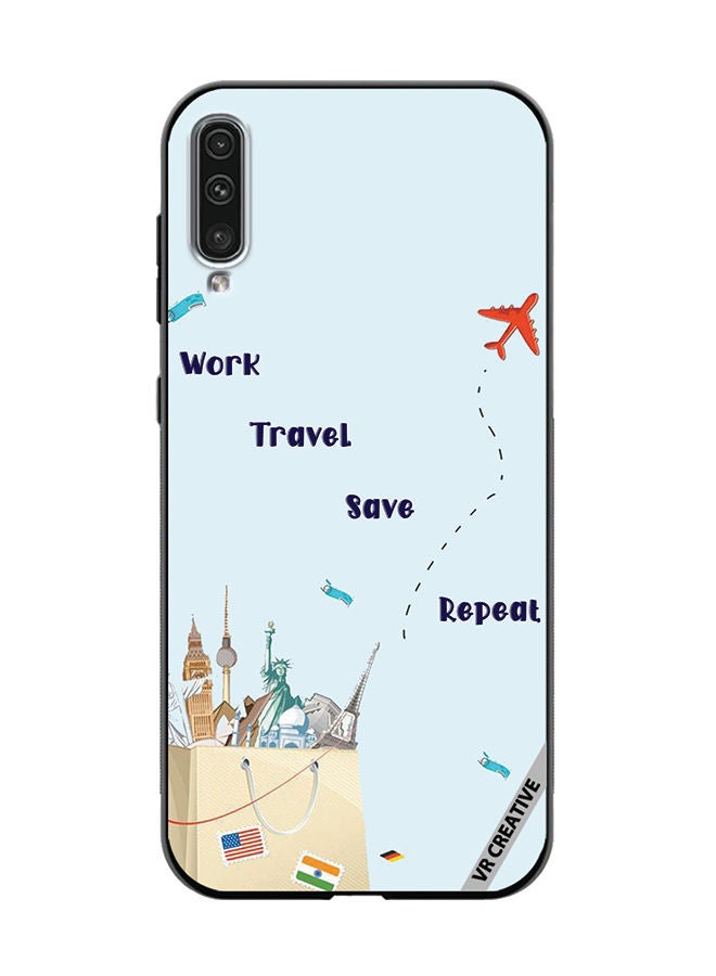 VR CREATIVE Protective Case Cover For Samsung Galaxy A50/A50s Travel quotes Design Multicolour - Image 1
