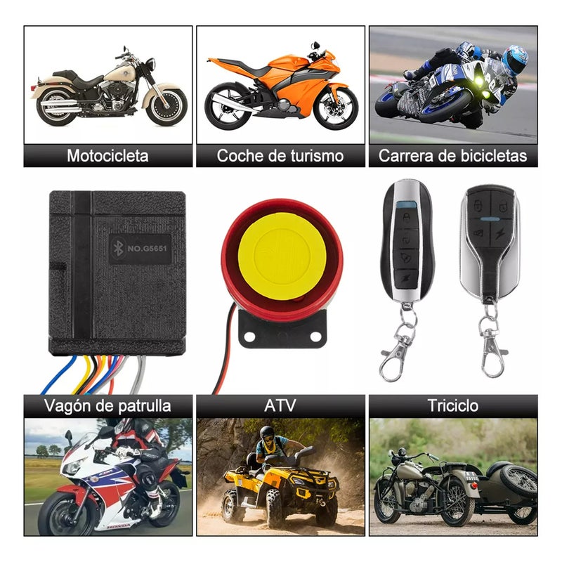 Motorcycle alarm, motorcycle anti-theft device, car anti-theft safety device, one key start, engine shutdown, car search, dual remote control horn alarm - Image 3