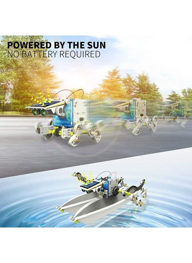 Arabest Robot Toys, 13-in-1 Education Solar Robot Toys, Solar Robot Toys-190 Pieces DIY Building Science Experiment Kit for Kids, Robotics Creative Science Puzzle Toys for Teens, Solar Powered by The Sun  - Image 4