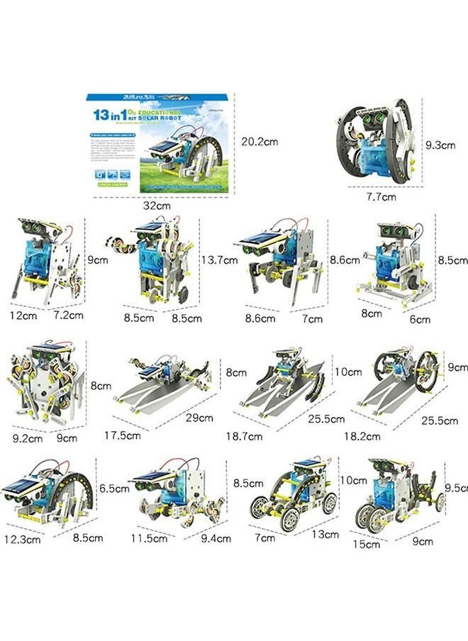 Arabest Robot Toys, 13-in-1 Education Solar Robot Toys, Solar Robot Toys-190 Pieces DIY Building Science Experiment Kit for Kids, Robotics Creative Science Puzzle Toys for Teens, Solar Powered by The Sun  - Image 2
