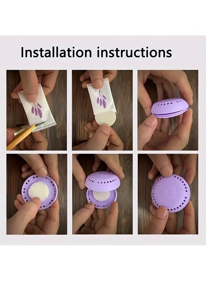 جي أس 10 جهاز كمبيوتر شخصي لافندر معطر الهواء منعشة أقراص - إزالة الرائحة للمنزل، السيارة، الحمام - العلاج بالعطور دائمة إزالة الرائحة - مضغوطة الصلبة إزالة الرائحة مع قشرة إضافية - Image 3