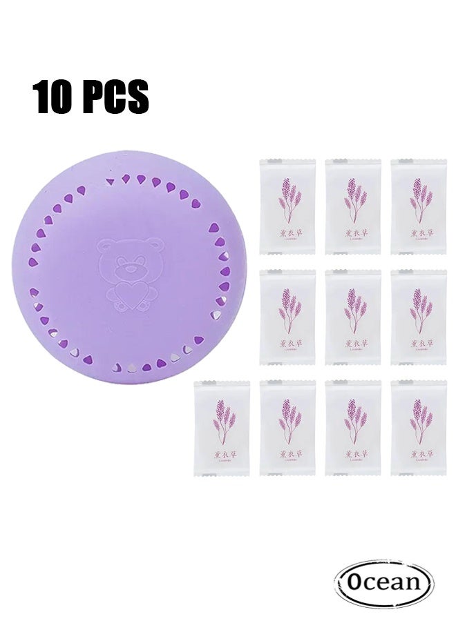 جي أس 10 جهاز كمبيوتر شخصي لافندر معطر الهواء منعشة أقراص - إزالة الرائحة للمنزل، السيارة، الحمام - العلاج بالعطور دائمة إزالة الرائحة - مضغوطة الصلبة إزالة الرائحة مع قشرة إضافية - Image 1