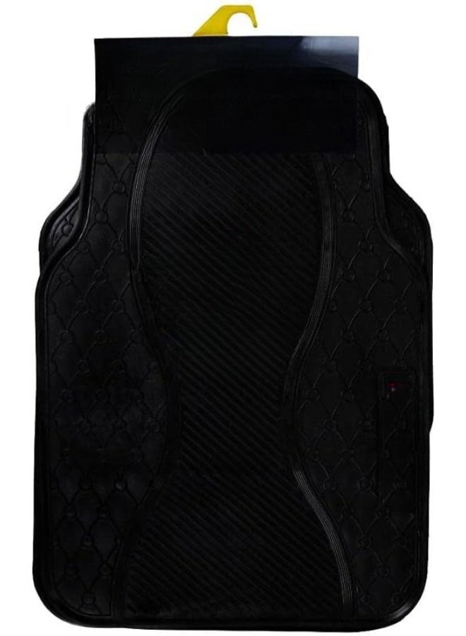 طقم دواسات سيارة مطاطية - مجموعة من 5 قطع - متينة ومقاومة للماء - حماية كاملة للأرضية ومثالية للاستخدام اليومي الشاق - Image 1