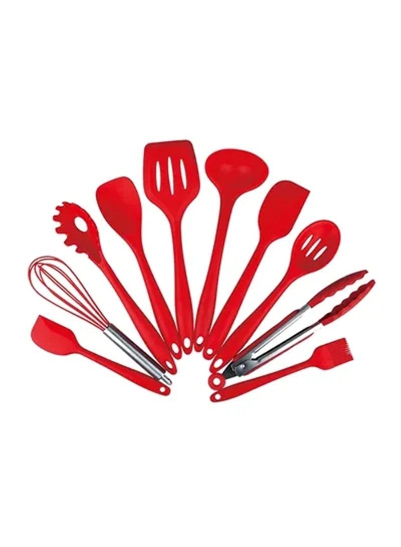 10-Piece Cooking Utensils Red - Image 1