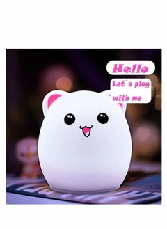 نيبمينينت Cute soft silicone bear light, nursery touch sensor control portable night light  - Image 5
