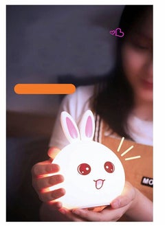 نيبمينينت Cute soft silicone bear light, nursery touch sensor control portable night light  - Image 2
