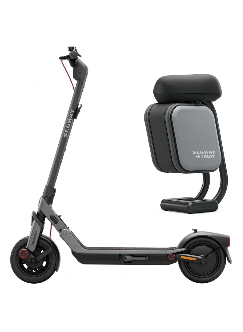 Segway-Ninebot Segway Ninebot E3 Electric eKickScooter BUNDLE with Multi-Functional Storage Seat Kit 10L Storage | 32km/h Top Speed, 33km Max Range, 800W Max Motor Power - E3 + PH0301 - Image 1