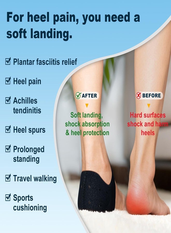 ZAIWOO Adjustable Heel Cups for Heel Pain Relief, Heel Spur Relief Products, Provide Supportive and Cushioning Gel Heel Pads Cushion for Plantar Fasciitis Relief Achilles Tendonitis - Image 3
