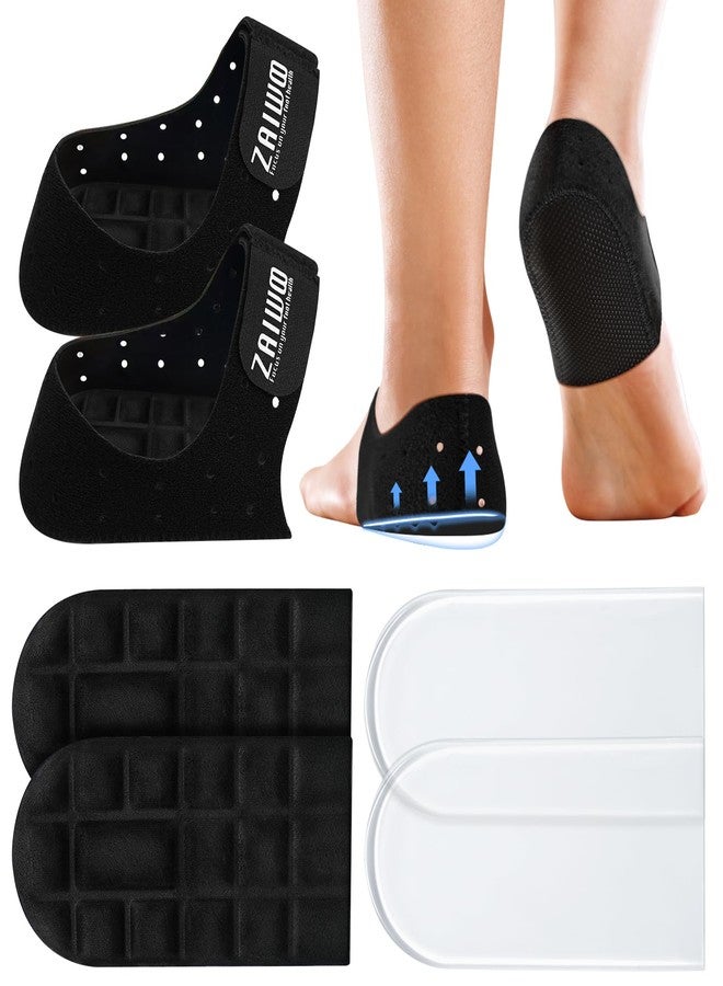 ZAIWOO Adjustable Heel Cups for Heel Pain Relief, Heel Spur Relief Products, Provide Supportive and Cushioning Gel Heel Pads Cushion for Plantar Fasciitis Relief Achilles Tendonitis - Image 1