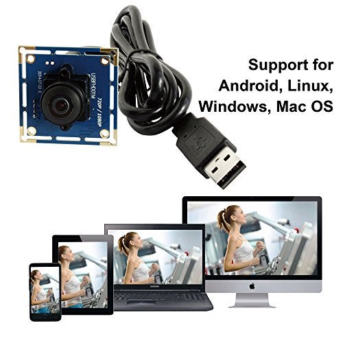 ELP USB Fisheye Camera - 180 Degree 1080P Wide Angle Webcam, High Speed 100fps for Windows, Linux, Android, Mac - Image 4