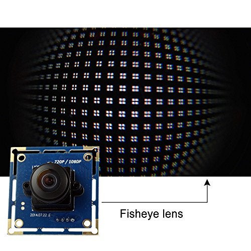 ELP USB Fisheye Camera - 180 Degree 1080P Wide Angle Webcam, High Speed 100fps for Windows, Linux, Android, Mac - Image 3