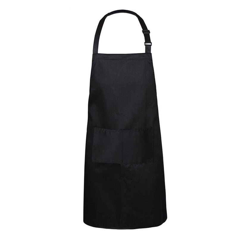 Priti - Apron Waterproof Adjustable Neck for Women Man Unisex with 2 Pockets Kitchen Cooking 27 x 29 inches, Black - Image 1