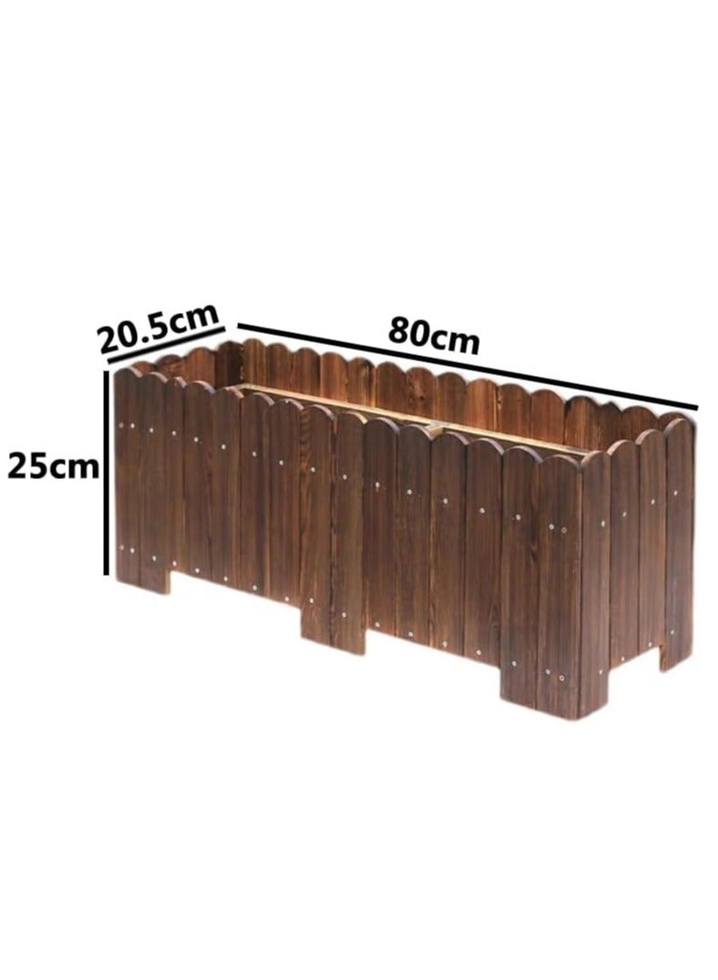 HOME TASTE Hometaste Wooden Flower Pot For Indoor And Outdoor Gardens - Stylish Planter For Flowers, Herbs, And Small Trees - Durable And Chic Garden Decor - Ideal For Both Indoor And Outdoor Spaces (Small)  - Image 2