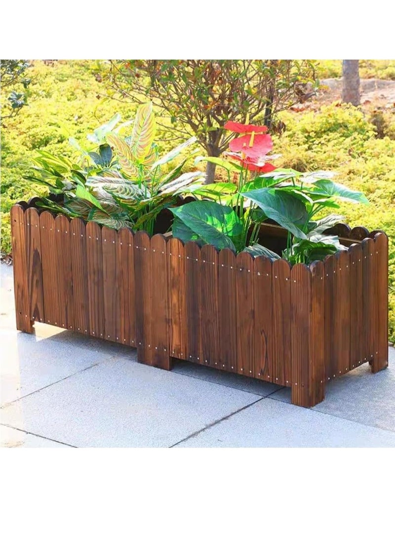 HOME TASTE Hometaste Wooden Flower Pot For Indoor And Outdoor Gardens - Stylish Planter For Flowers, Herbs, And Small Trees - Durable And Chic Garden Decor - Ideal For Both Indoor And Outdoor Spaces (Small)  - Image 5