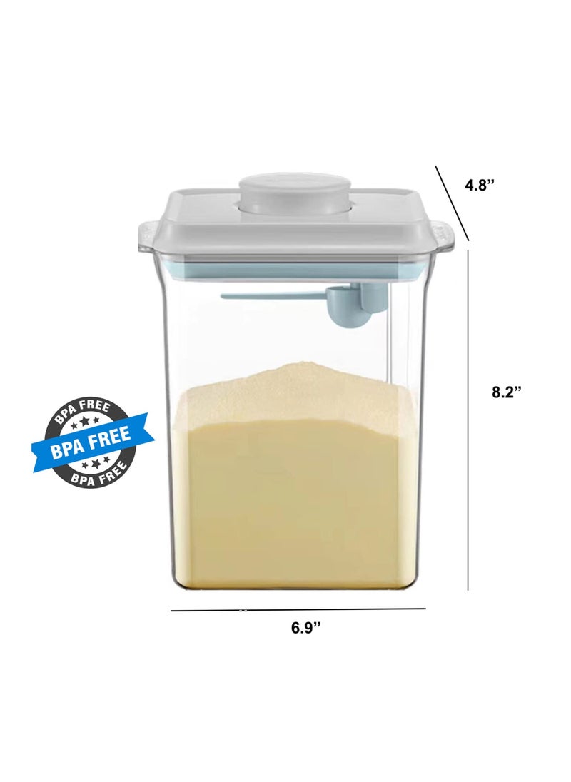 Generic - Formula Container for Baby, Formula Dispenser with Scraper and Scoop, One Button Handy 2300ml Milk Powder Container, BPA-Free Airtight Formula Storage Containers 1000g Large Capacity Transparent - Image 1