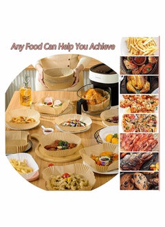 Excefore Air Fryer Disposable Paper Liner 100pcs with 100pcs Disposable Gloves  - Image 3