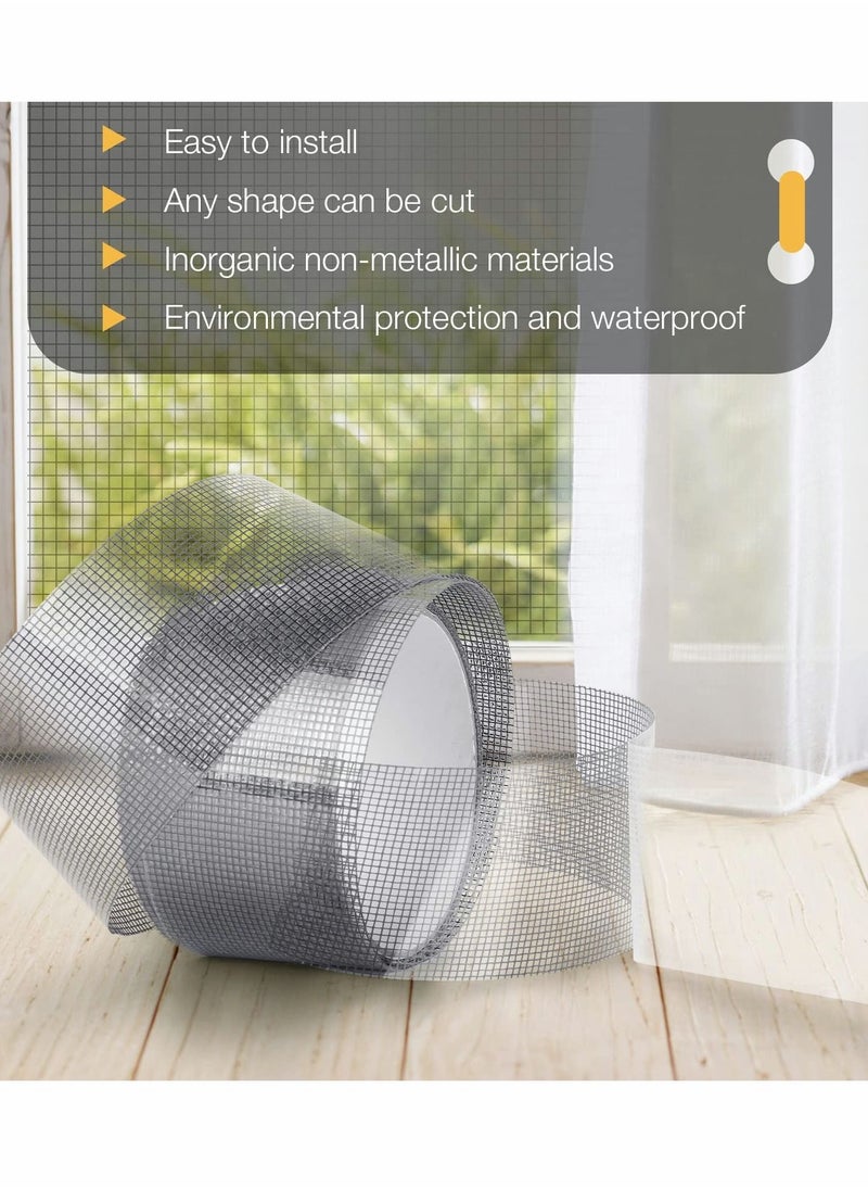 Y&D Window Screen Repair Kit, 2 Pcs Strong Adhesive & Waterproof Fiberglass Covering Mesh Tape  - Image 2